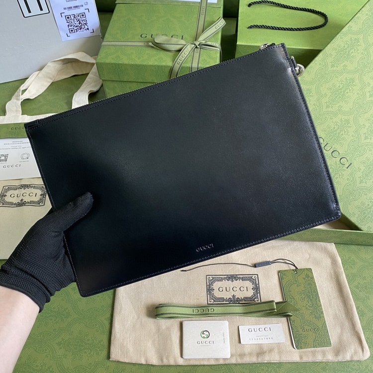 Gucci Marmont Pouch Black GG 475317 DJ20T 1000