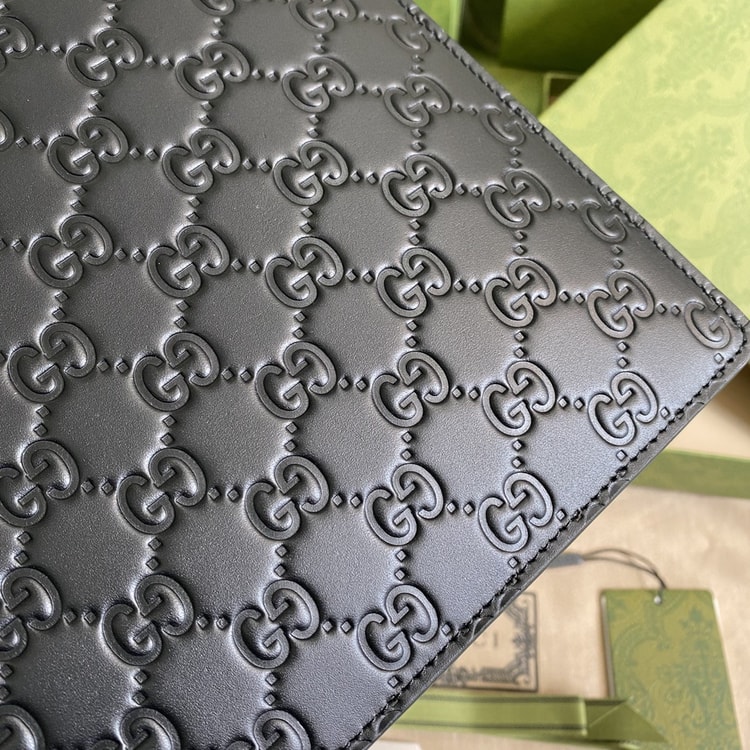 Gucci GG Embossed Pouch Black GG Embossed