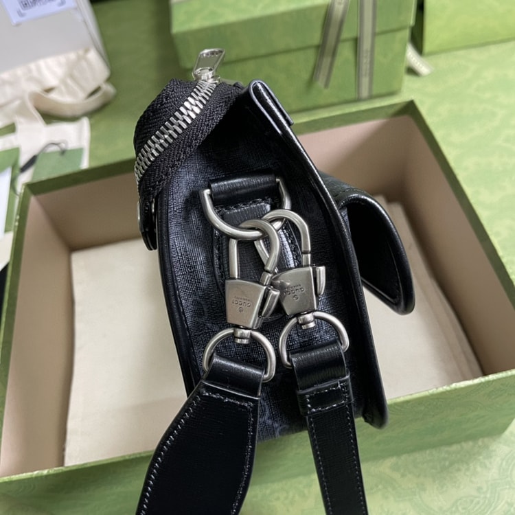 Gucci Messenger Bag With Interlocking G Black Supreme Canvas 674164 92THN 1000