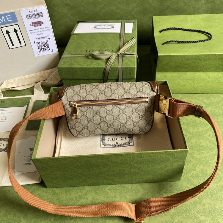 Gucci Belt Bag With Interlocking G Beige And Ebony 682933 92THG 8563