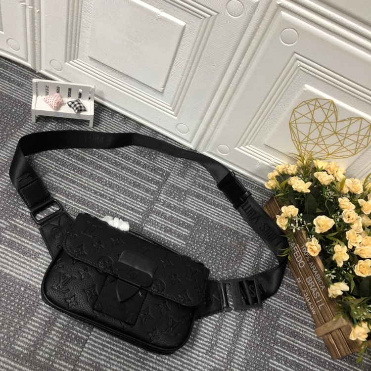 Louis Vuitton S Lock Sling Bag Black M58487