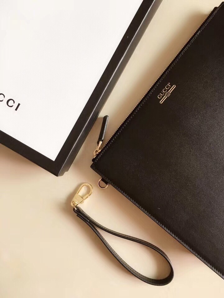 Gucci Marmont Pouch Black For Men, Men's Pouch 12in/30cm GG