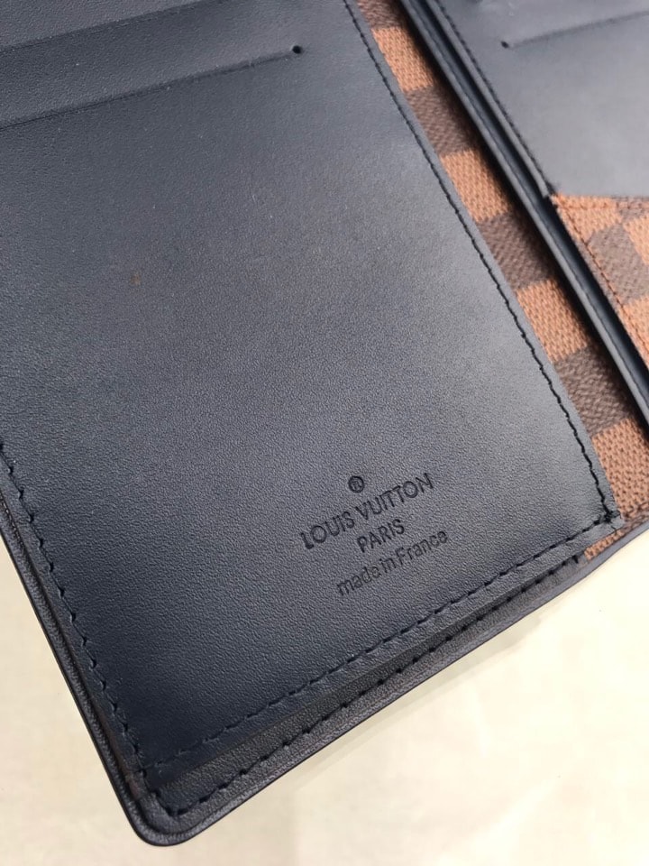 Louis Vuitton Brazza Wallet Damier Ebene Canvas For Men, Men's Wallet 7.5in/19cm LV