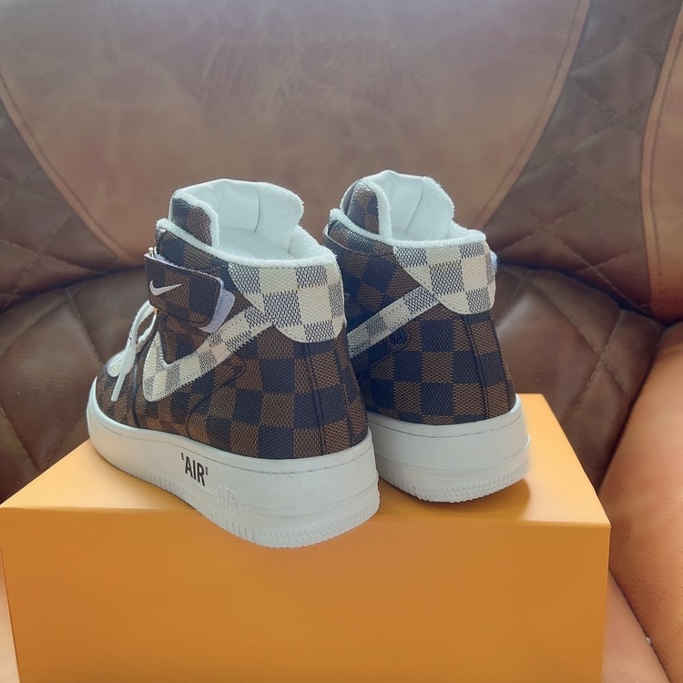 Louis Vuitton And Nike “Air Force 1” By Virgil Abloh Caro White/Brown For Men, Men’s Shoes