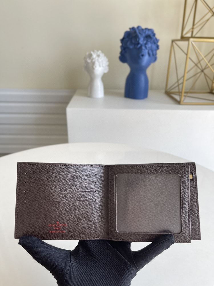 Louis Vuitton Amerigo Wallet Damier Ebene For Men, Men's Wallet 4.7in/11.5cm LV