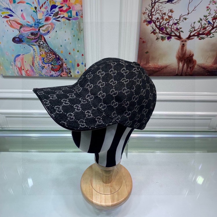 Gucci GG Denim Baseball Cap Black