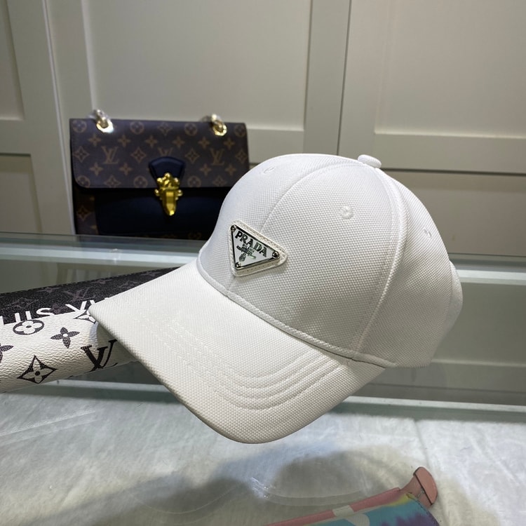 Prada Drill Baseball Cap White Prada Cap