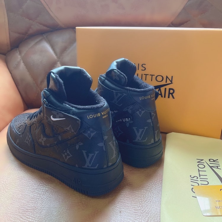Louis Vuitton And Nike “Air Force 1” By Virgil Abloh Full Black For Men, Men’s Shoes