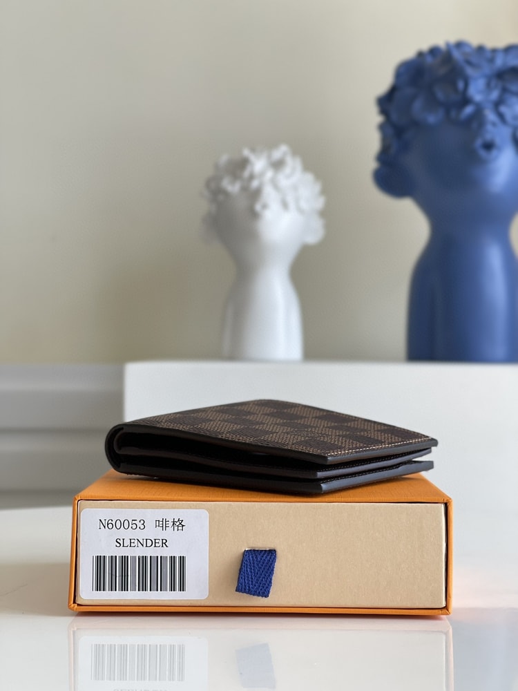 Louis Vuitton Amerigo Wallet Damier Ebene For Men, Men's Wallet 4.7in/11.5cm LV