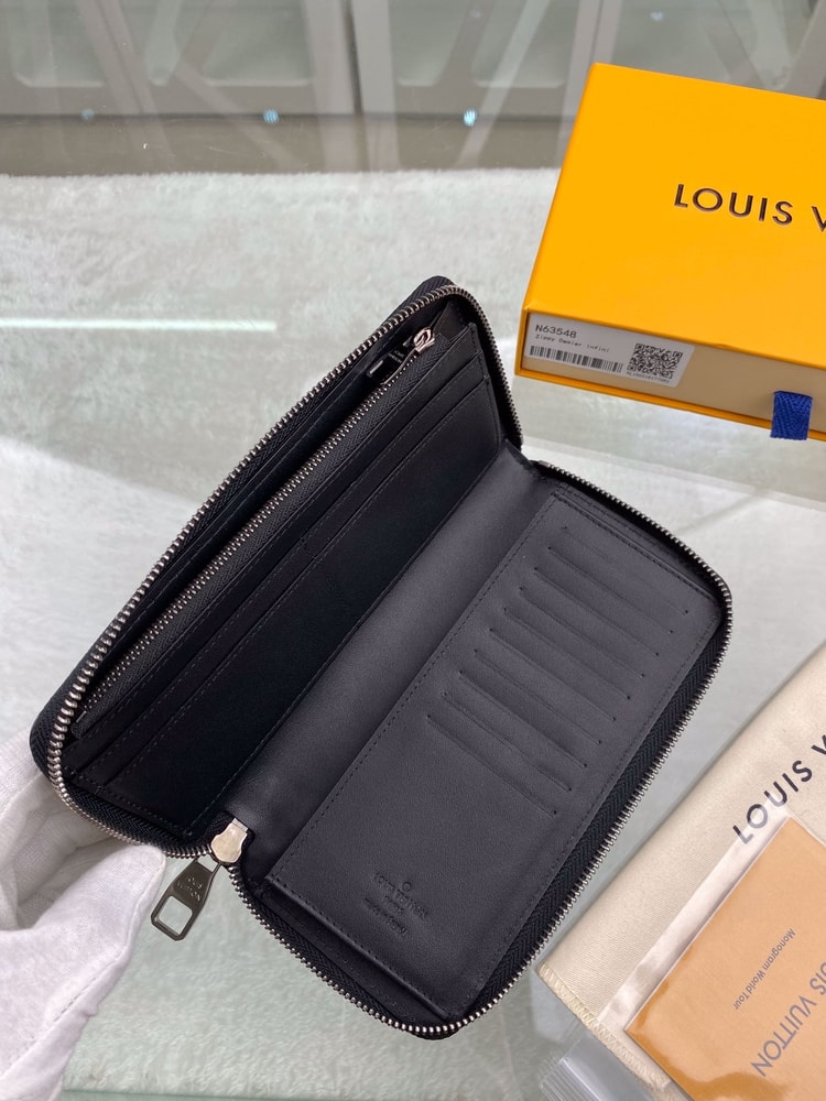 Louis Vuitton Zippy Wallet Vertical Damier Infini For Men, Men's Wallet 7.9in/20cm LV N63548
