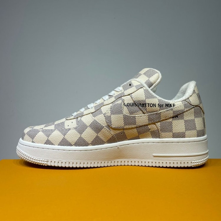 Louis Vuitton And Nike “Air Force 1” By Virgil Abloh Ivory For Men, Men’s Shoes