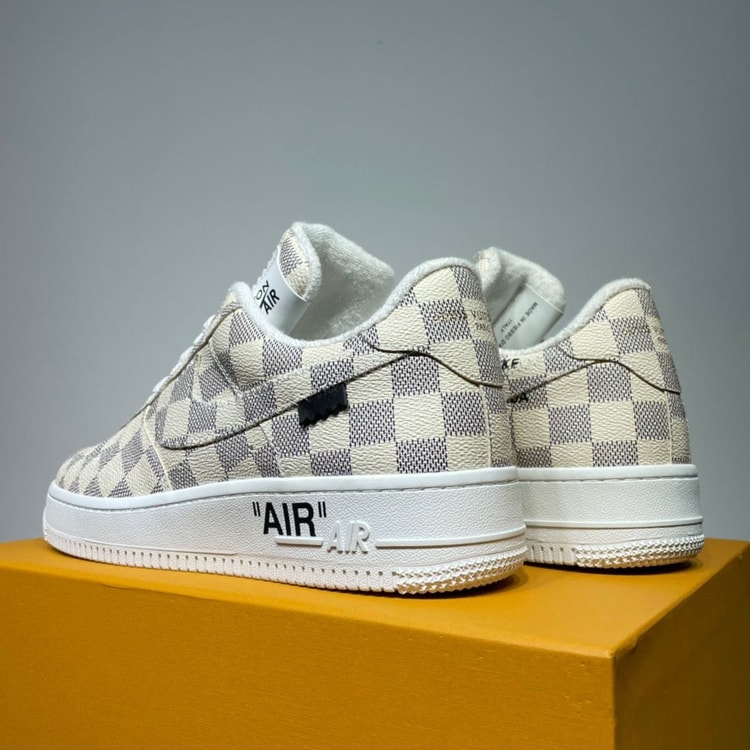 Louis Vuitton And Nike “Air Force 1” By Virgil Abloh Ivory For Men, Men’s Shoes
