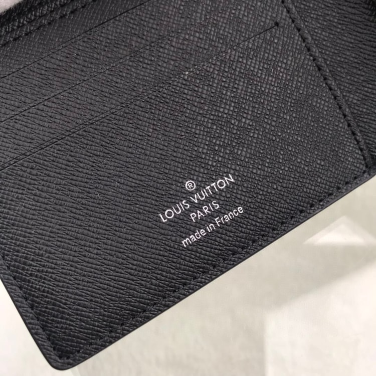 Louis Vuitton Multiple Wallet Monogram Eclipse For Men, Men's Wallet 4.5in/11.5cm LV M61695