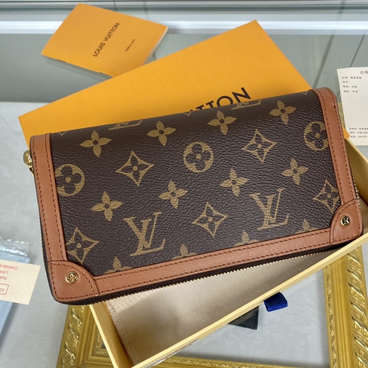 Louis Vuitton Zippy Wallet Trunk Monogram Canvas For Men, Men's Wallet 7.7in/19.5cm LV