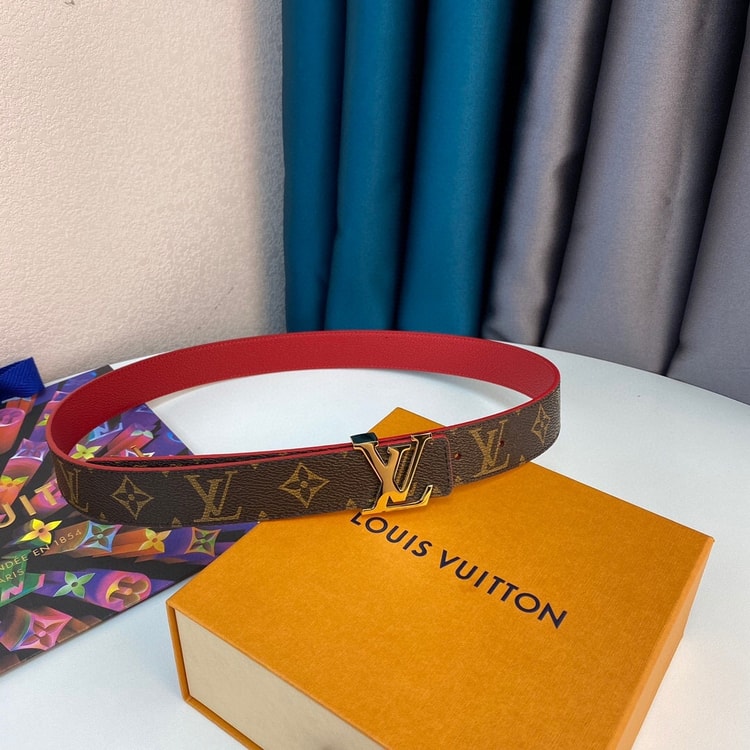 Louis Vuitton LV Initiales Reversible Belt Monogram Canvas, Woment Belt M0322T