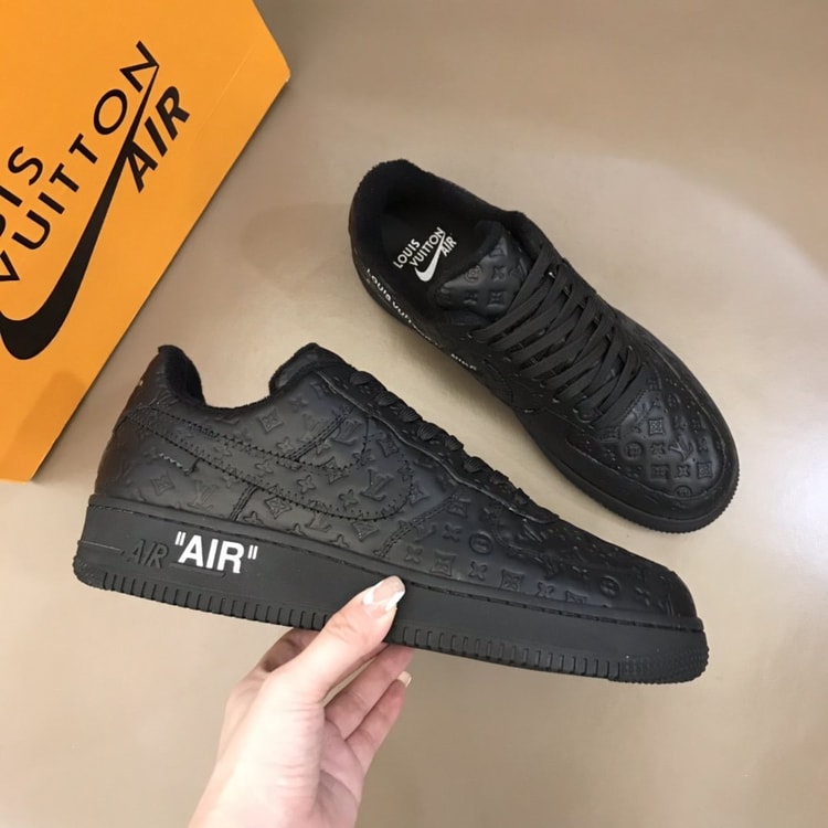 Louis Vuitton And Nike “Air Force 1” By Virgil Abloh Black-Anthracite For Men, Men's Shoes 1A9VD6