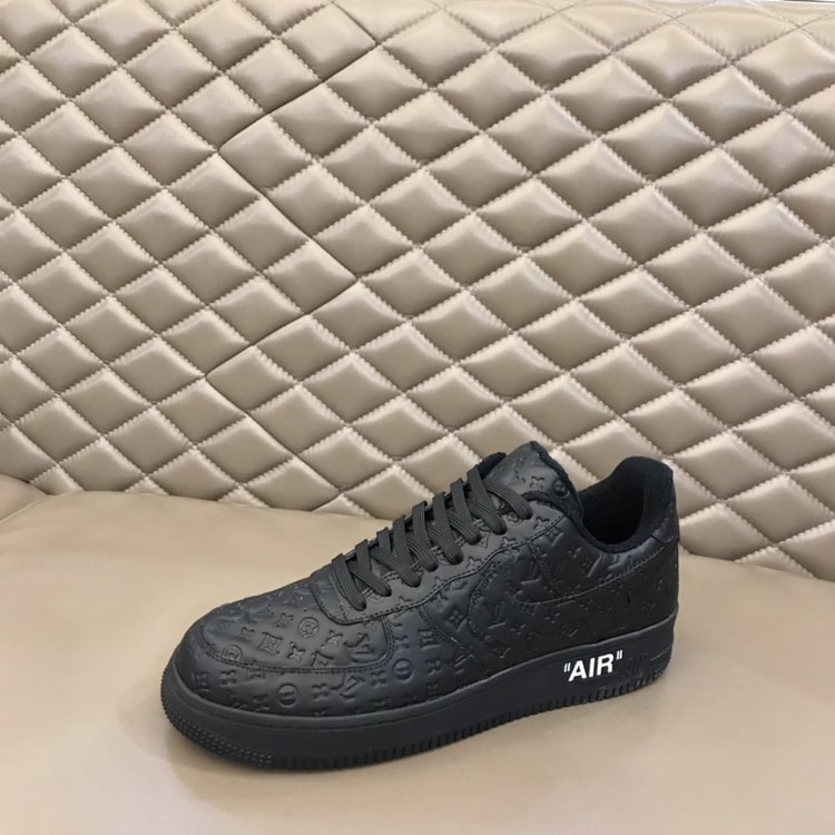 Louis Vuitton And Nike “Air Force 1” By Virgil Abloh Black-Anthracite For Men, Men's Shoes 1A9VD6