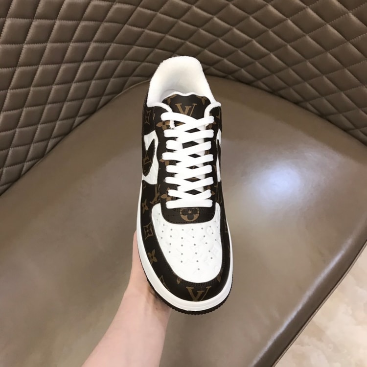 Louis Vuitton And Nike “Air Force 1” By Virgil Abloh Brown-White For Men, Men’s Shoes