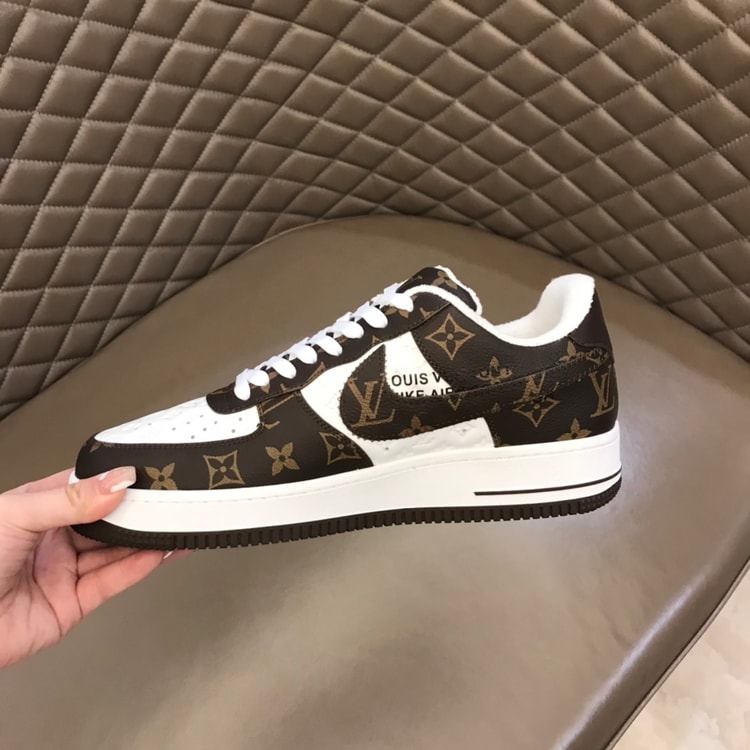 Louis Vuitton And Nike “Air Force 1” By Virgil Abloh Brown-White For Men, Men’s Shoes