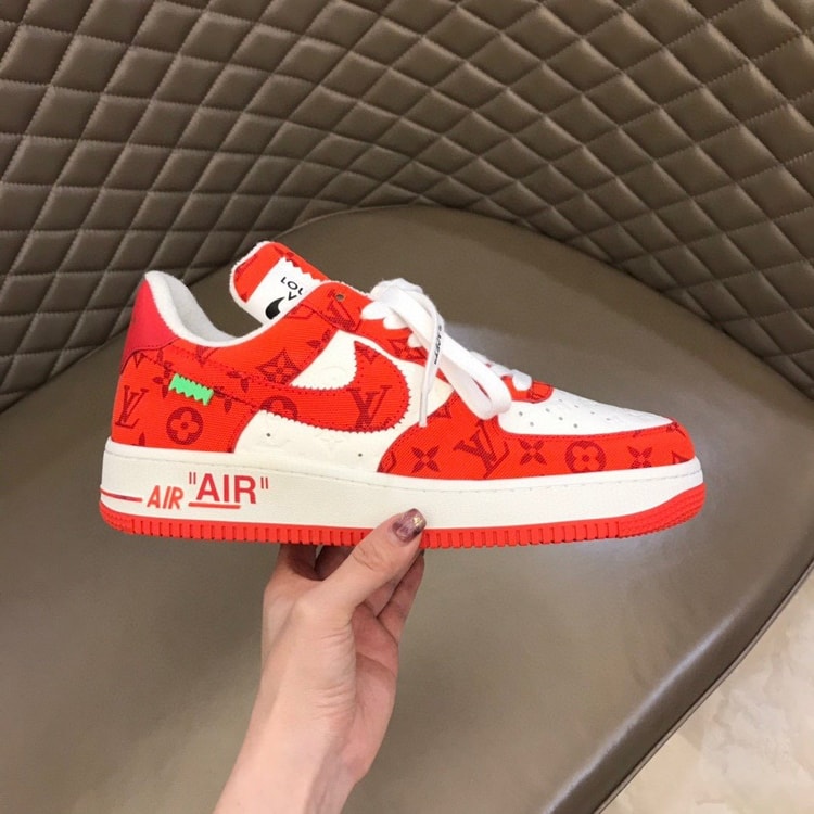 Louis Vuitton And Nike “Air Force 1” By Virgil Abloh White/Comet Red For Men, Men's Shoes 1A9VA9