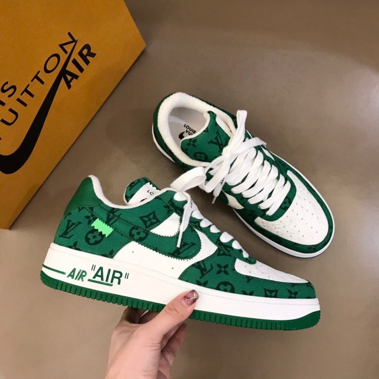 Louis Vuitton And Nike “Air Force 1” By Virgil Abloh White/Gym Green For Men, Men's Shoes 1A9V9U