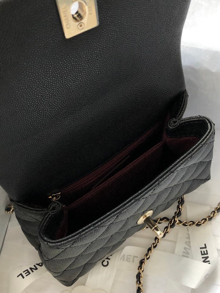 Chanel Classic Mini Flapbag Top Handle Black