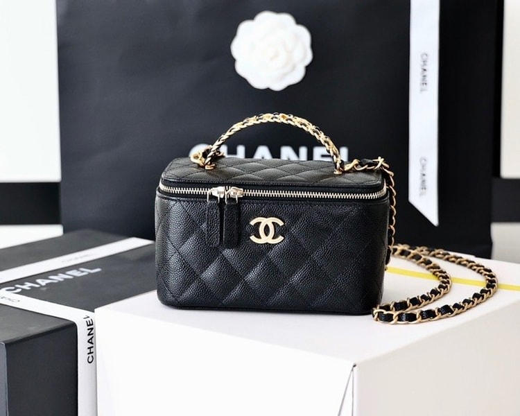 Chanel Small Vanity Case Black AS3171