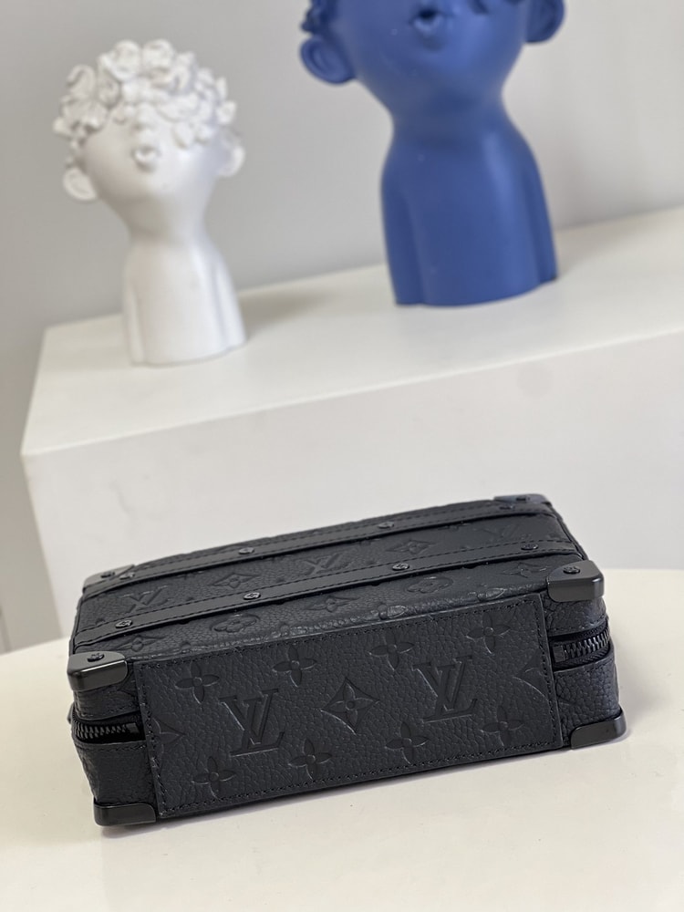 Louis Vuitton Handle Soft Trunk Black Taurillon Monogram Black M59163