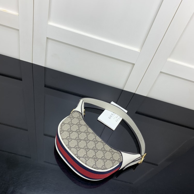 Gucci Ophidia GG Mini Bag Beige And Ebony GG Supreme Canvas 658551 96IWG 9794