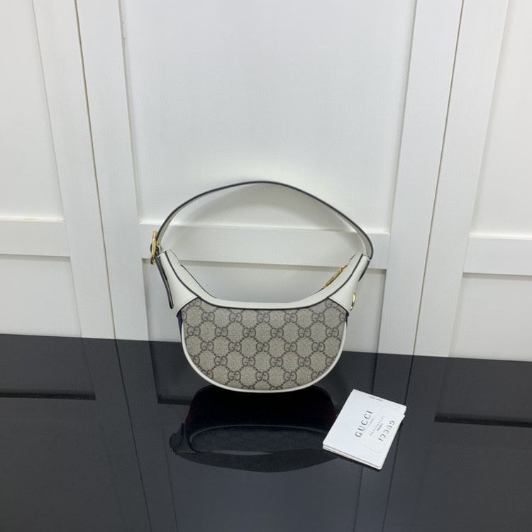Gucci Ophidia GG Mini Bag Beige And Ebony GG Supreme Canvas 658551 96IWG 9794