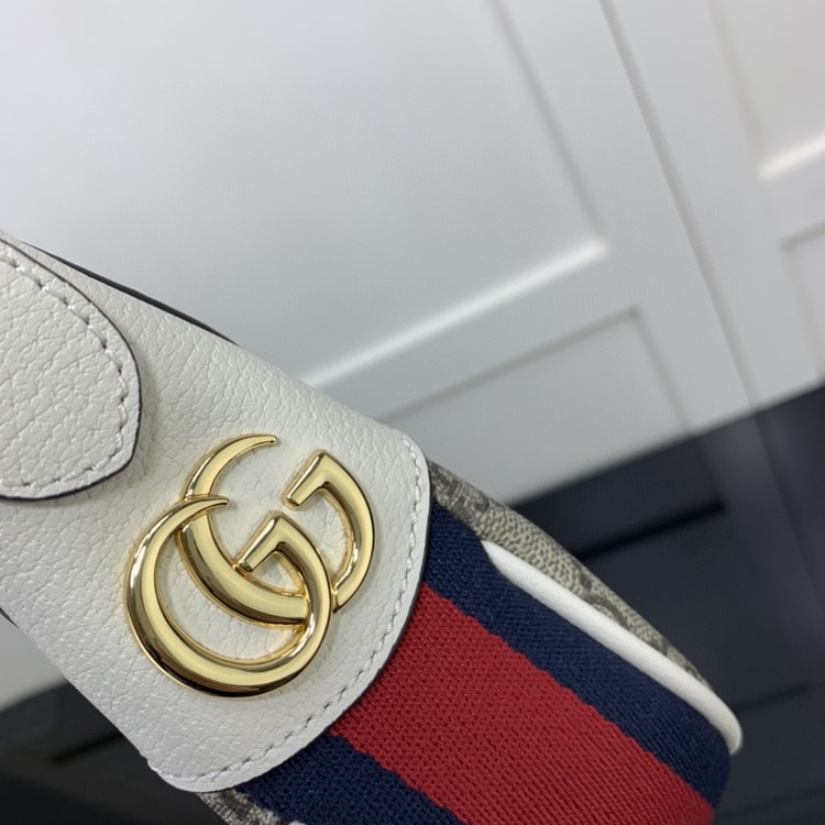 Gucci Ophidia GG Mini Bag Beige And Ebony GG Supreme Canvas 658551 96IWG 9794