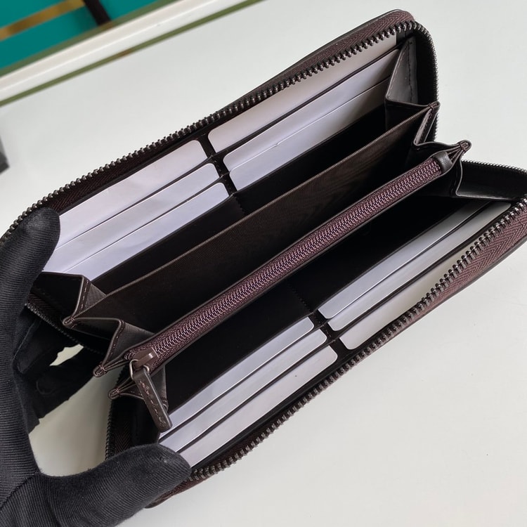 Gucci GG Supreme Beige Zip Around Wallet For Men, Men's Wallets 19cm/7.5in GG