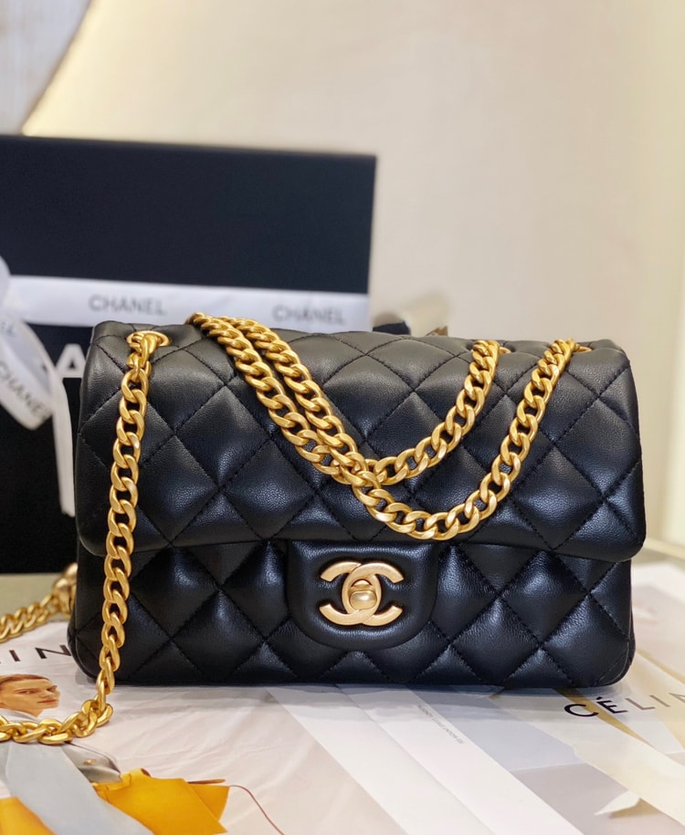 [True-to-ORIGINAL]Chanel Small Flap Bag Black For Women, Women's Bags 8.7in/22cm
