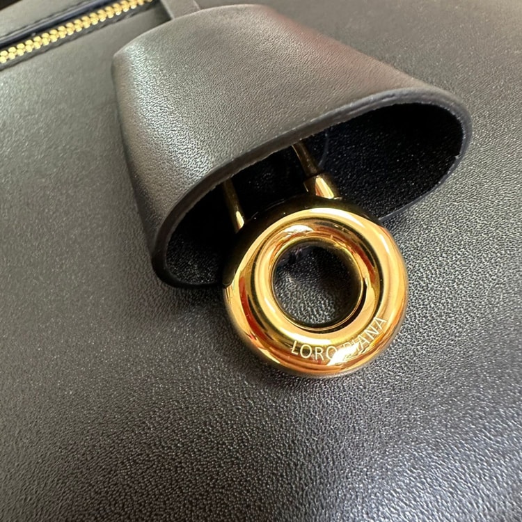 [True-to-ORIGINAL]Loro Piana Extra Bag L27 Black For Women 10.6 in/ 27 cm FAN3462 8000