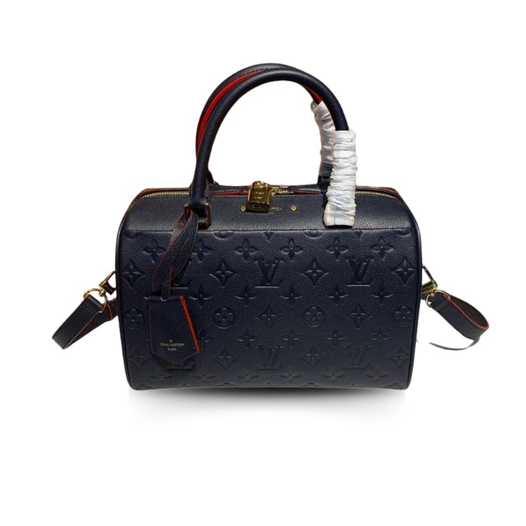 Louis Vuitton Speedy Bandouliere 25 Monogram Empreinte Navy Blue