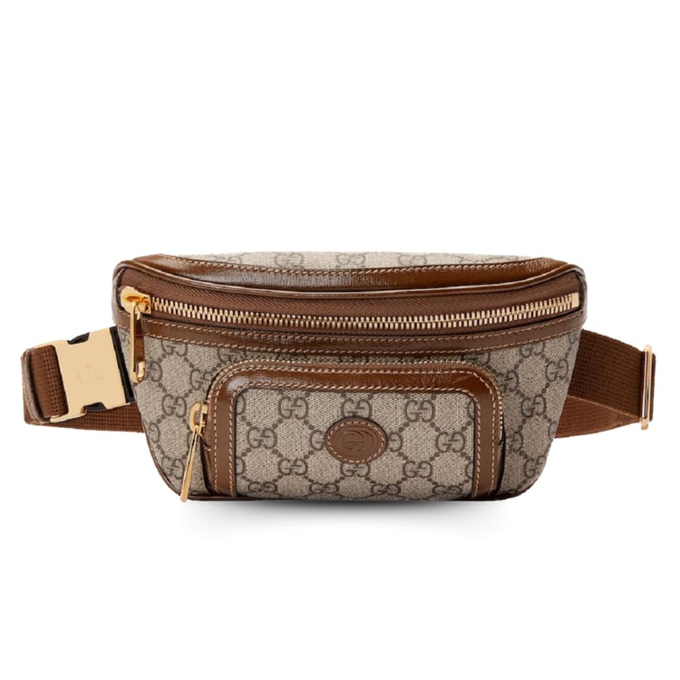 Gucci Belt Bag With Interlocking G Beige And Ebony 682933 92THG 8563