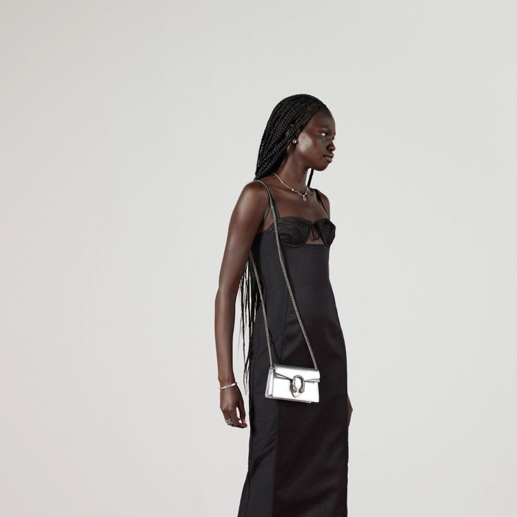 Gucci Dionysus Super Mini Bag Silver 476432 1TRBN 8173