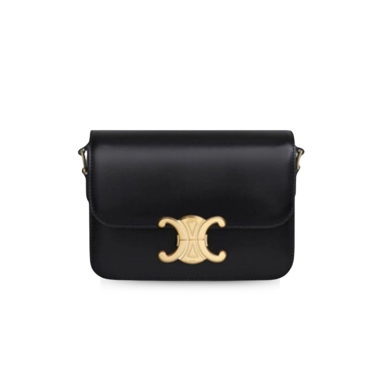 Celine Teen Triomphe Bag Black 188423BF4.38NO