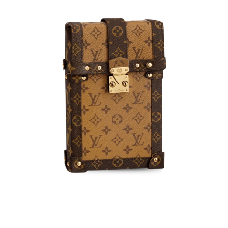 Louis Vuitton Pochette Trunk Verticale Monogram Reverse With Monogram Canvas Brown M67873