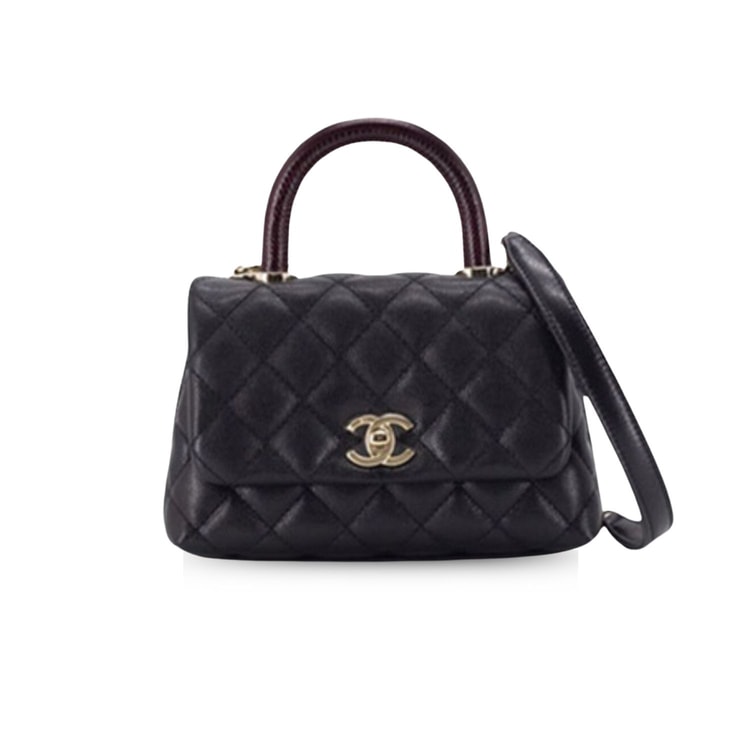 Chanel Classic Mini Flapbag Top Handle Black