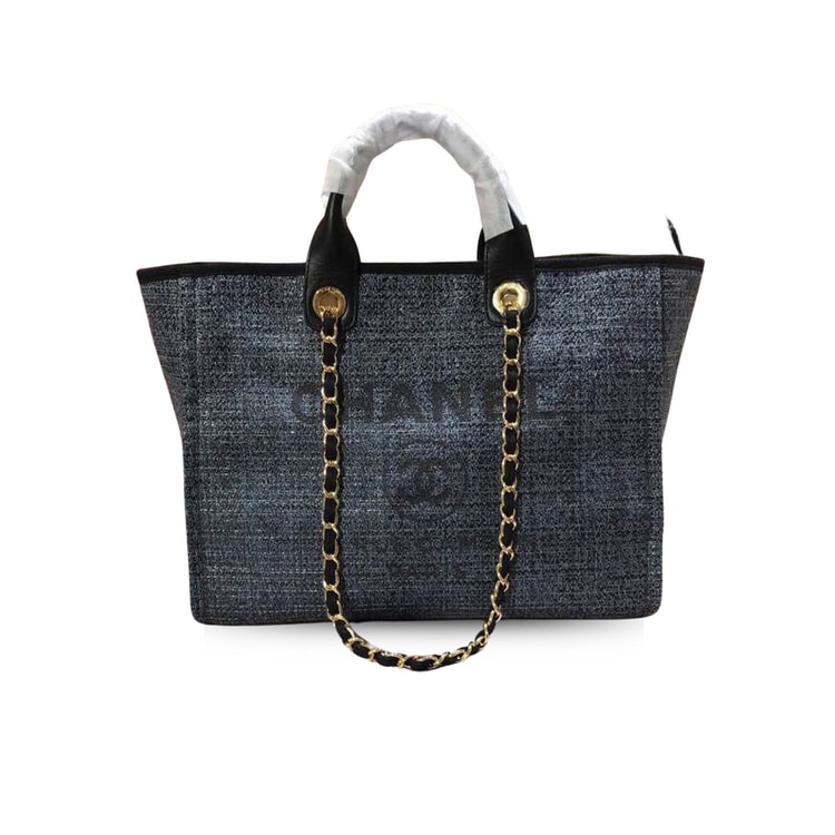 Chanel Deauville Tote Black/Dark A66941