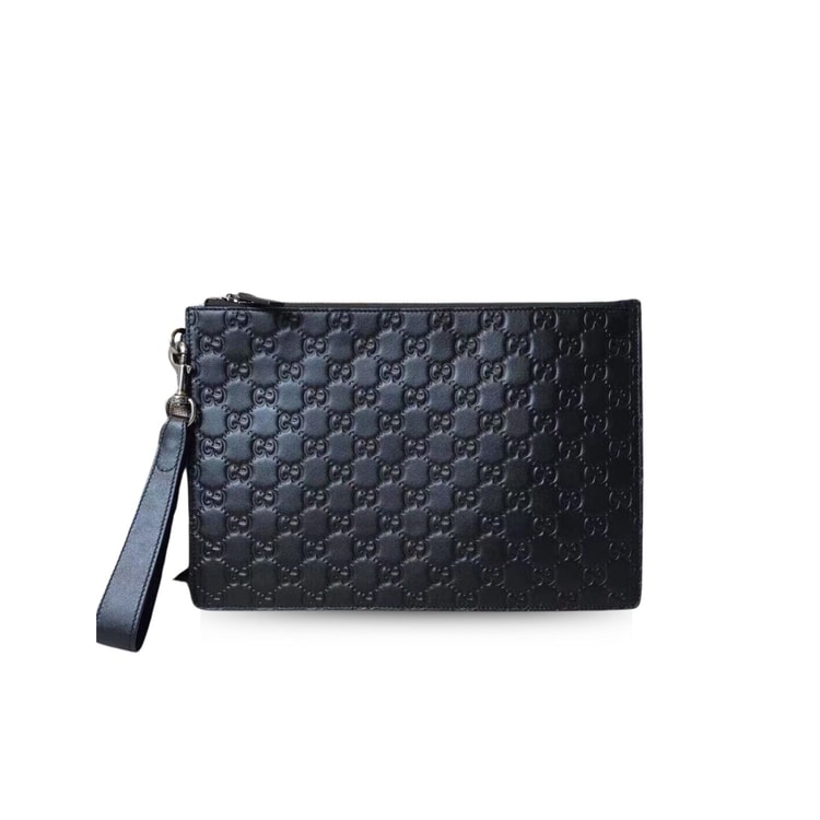 Gucci GG Embossed Pouch Black GG Embossed