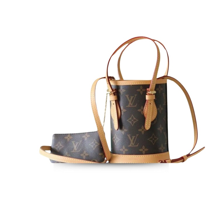 Louis Vuitton Nano Bucket Bag Monogram Canvas Brown