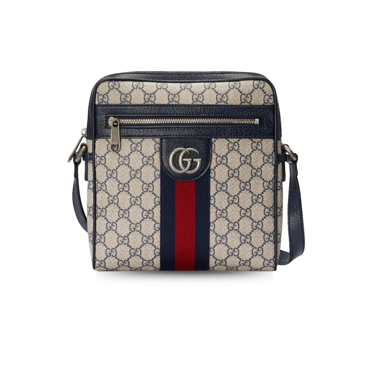 Gucci Ophidia GG Small Messenger Bag Beige And Blue 547926 96IWN 4076