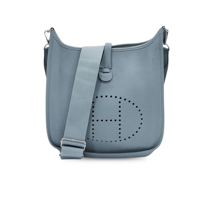 Hermes Evelyne III 29 Bag Light Blue With Silver-Toned Hardware H056277CK18