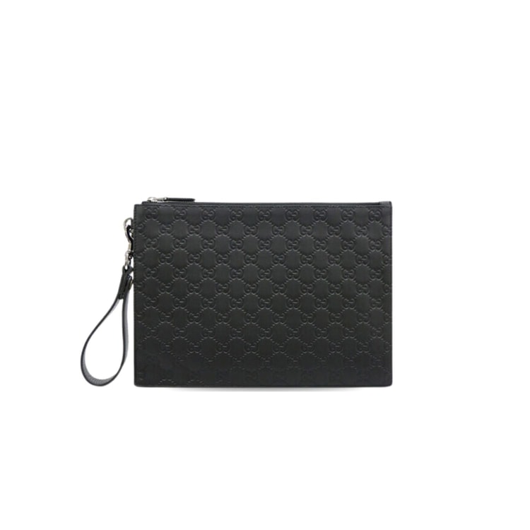 Gucci Microguccissima Pouch Black For Men, Men's Pouch 12in/31cm GG