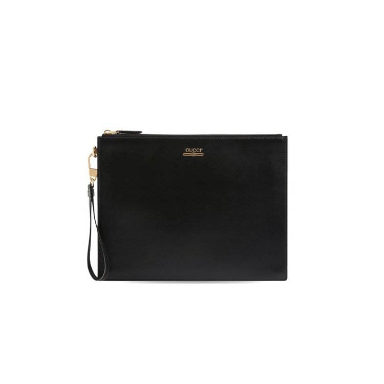 Gucci Marmont Pouch Black For Men, Men's Pouch 12in/30cm GG