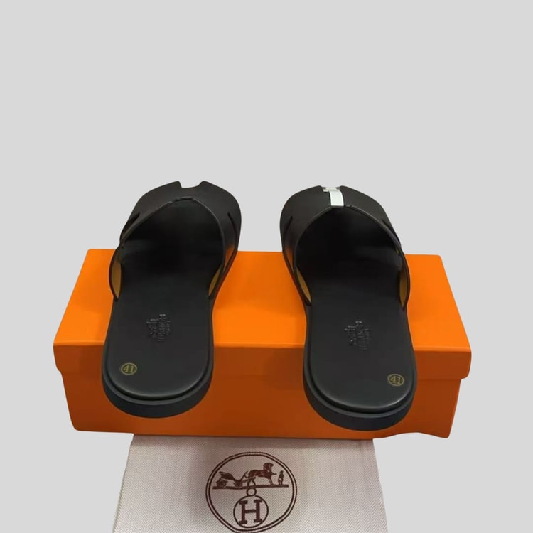 Hermes Izmir Sandal Black For Men H041141ZH01425