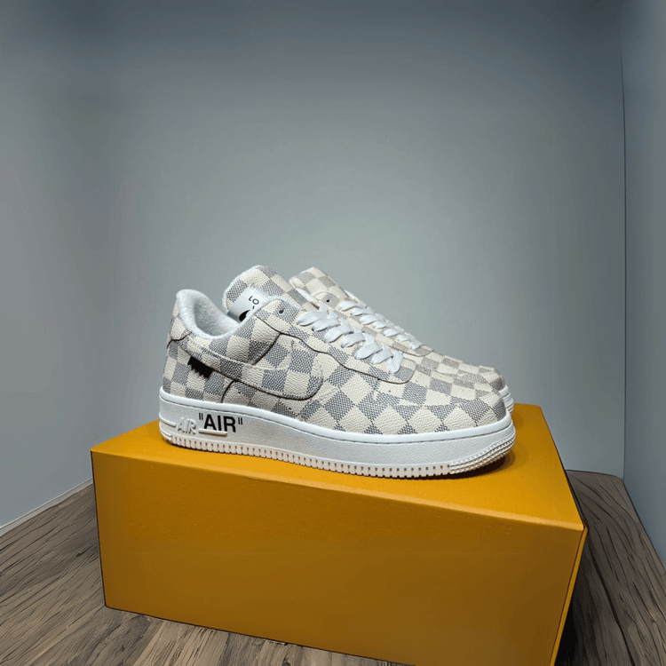 Louis Vuitton And Nike “Air Force 1” By Virgil Abloh Ivory For Men, Men’s Shoes