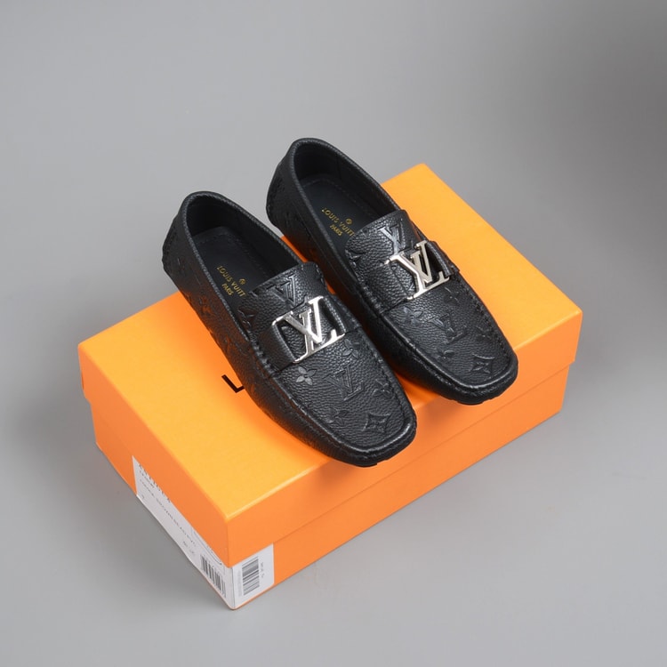 Classic Black Moccasin Shoes - 1A9F9Q